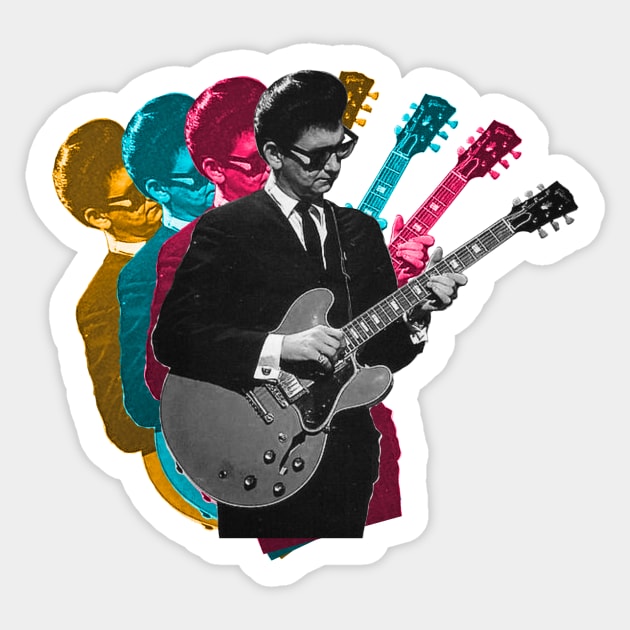 Roy Orbison Retrofun design Sticker by Malarkey